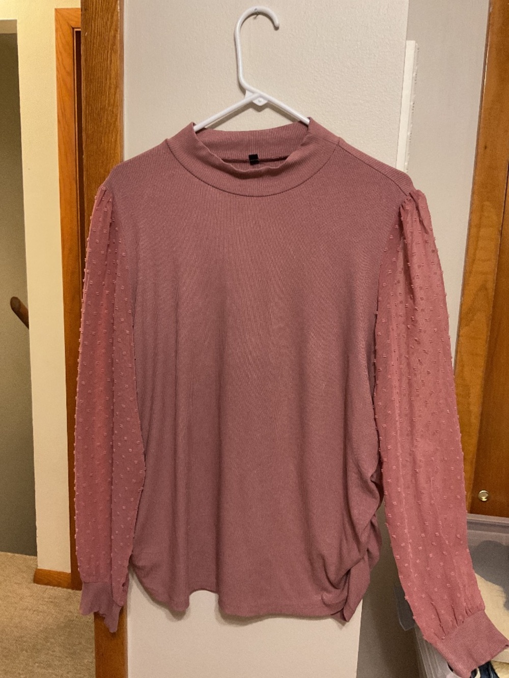 Light rose colored XL maternity top